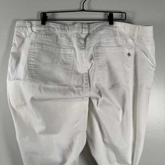 Democracy Women's White Stretch Cotton High Rise Skinny Jeans Plus Size 24W - Picture 6 of 10